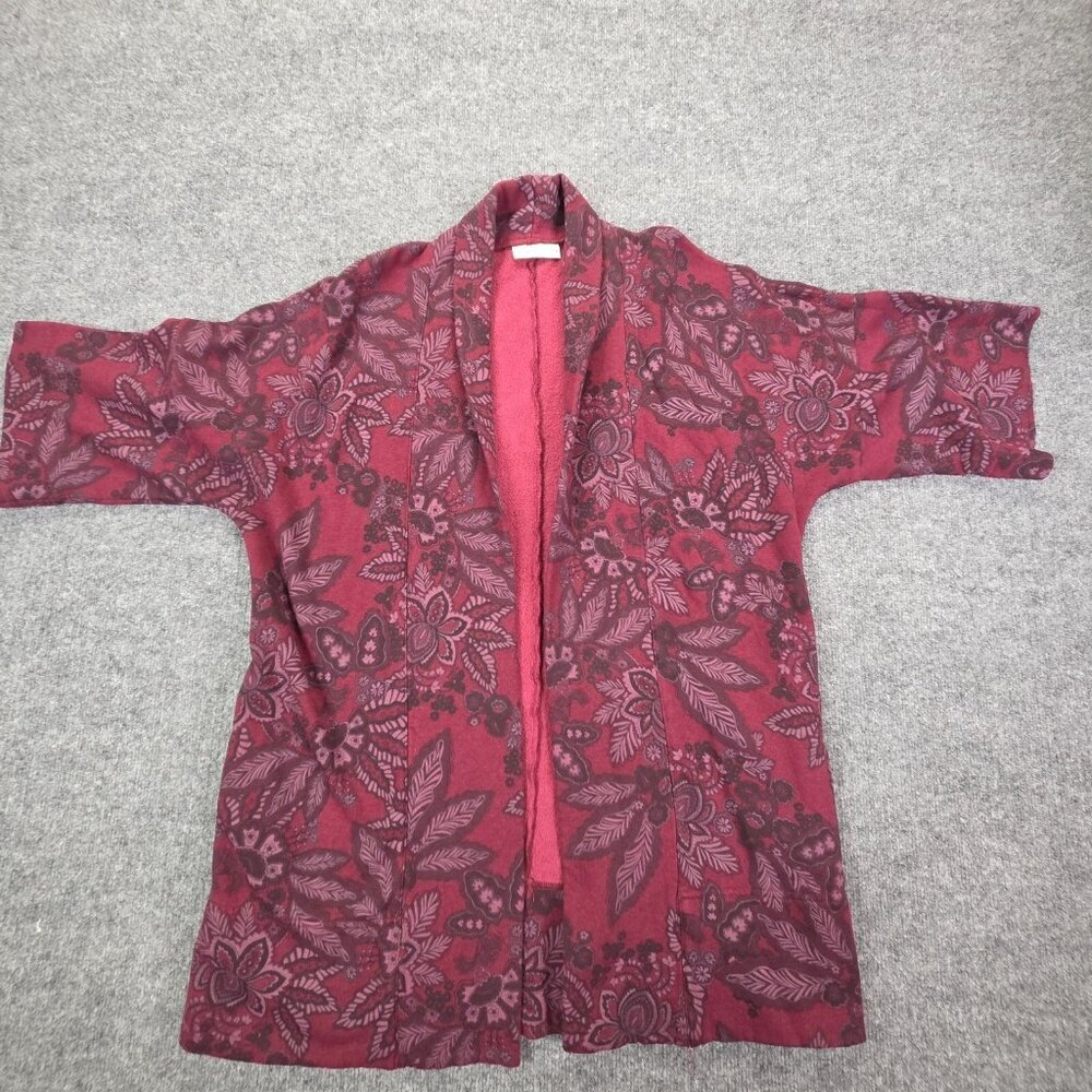 Bryn Walker Margo Coat Cardigan Womens Large Bamboo Organic‎ Floral Lagenlook
